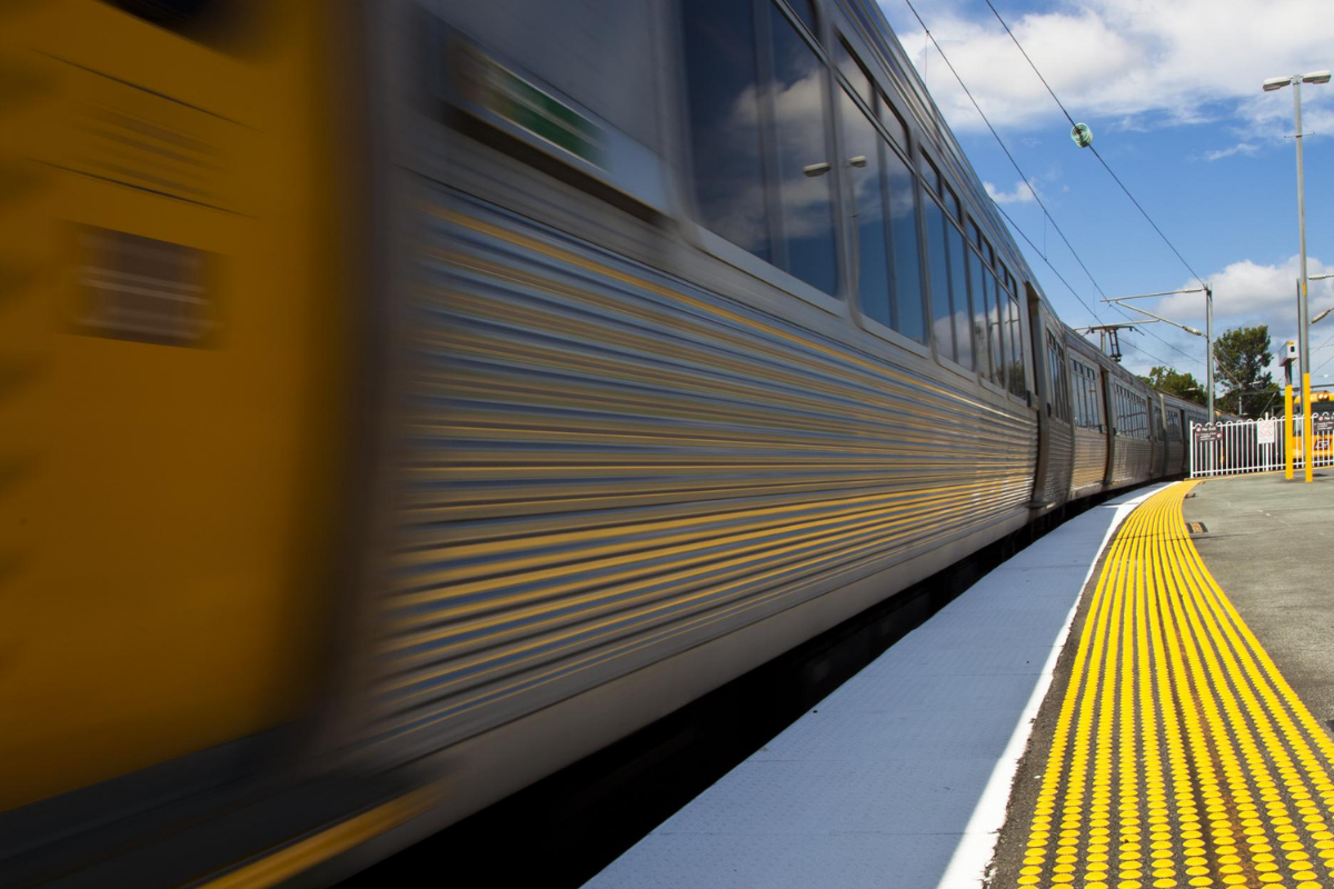 Queensland train near platform