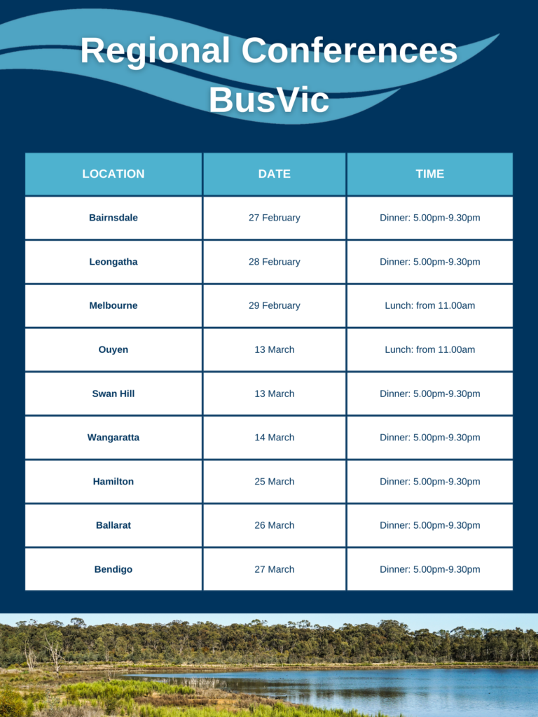 BusVIC schedule 2024
