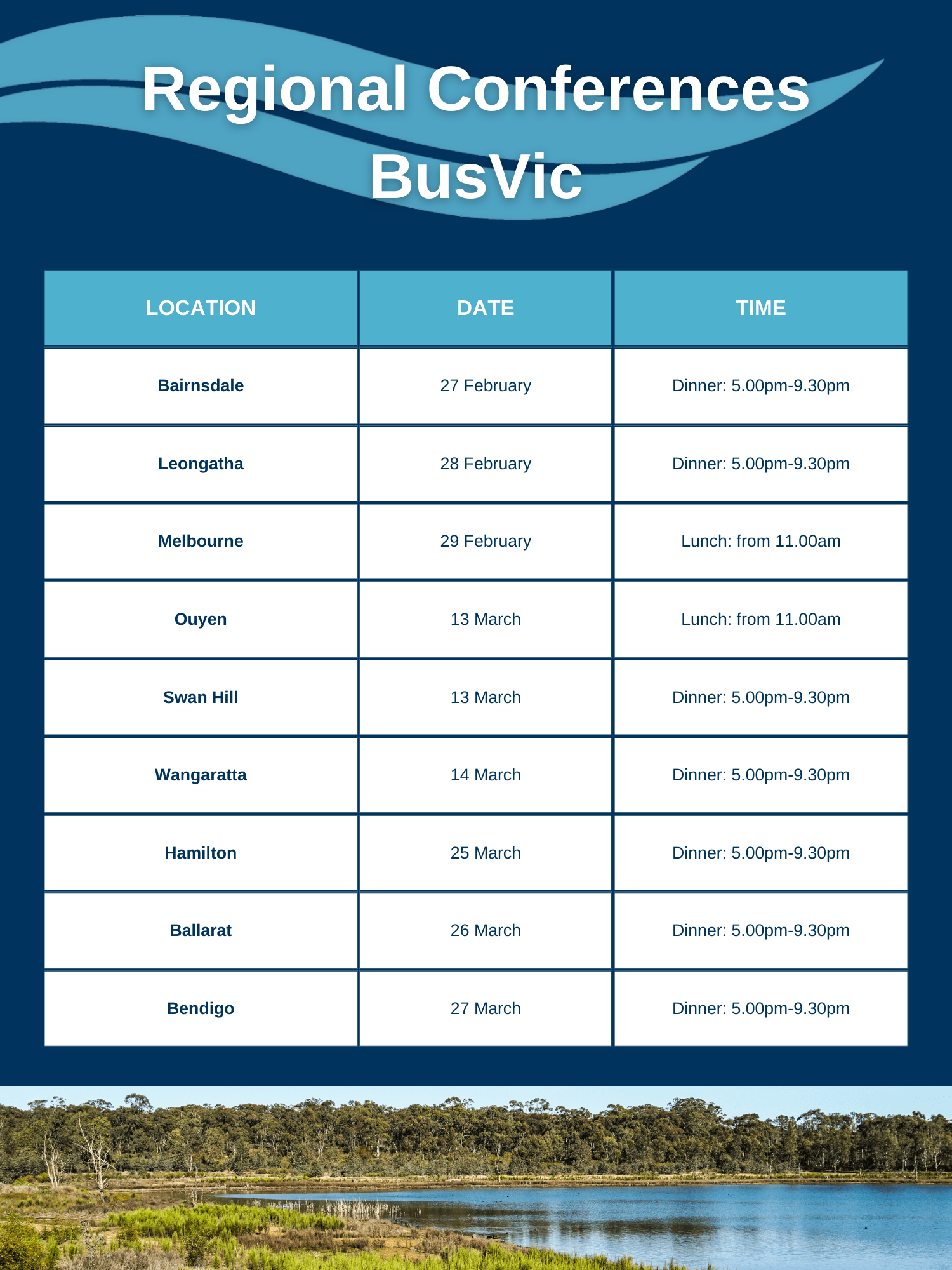 Bus VIC Regional Conferences